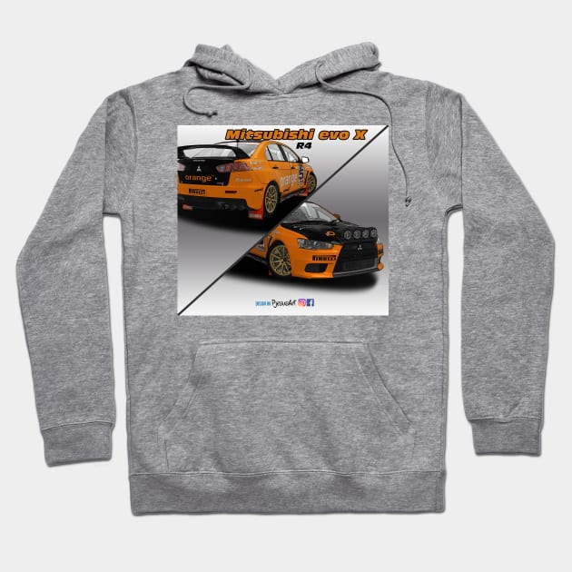 Mitsubishi evo X 05 R4 Hoodie by PjesusArt